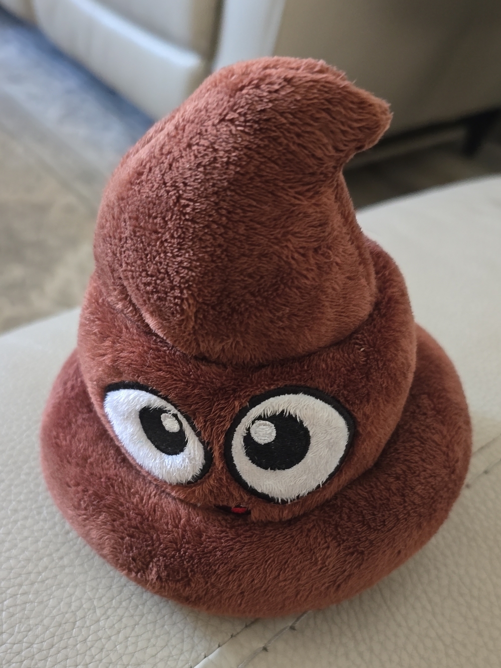 Vintage Brown Plush Poop Emoji Hat Plushie Stuffy